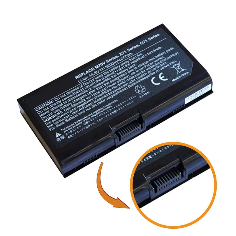 7XINbox 8cell 5200 мАч 14 8 в Аккумулятор для ноутбука Asus M70 M70SA M70V M70VM G71 G71V G71G G71GX G71VG N70SV N90SV X71