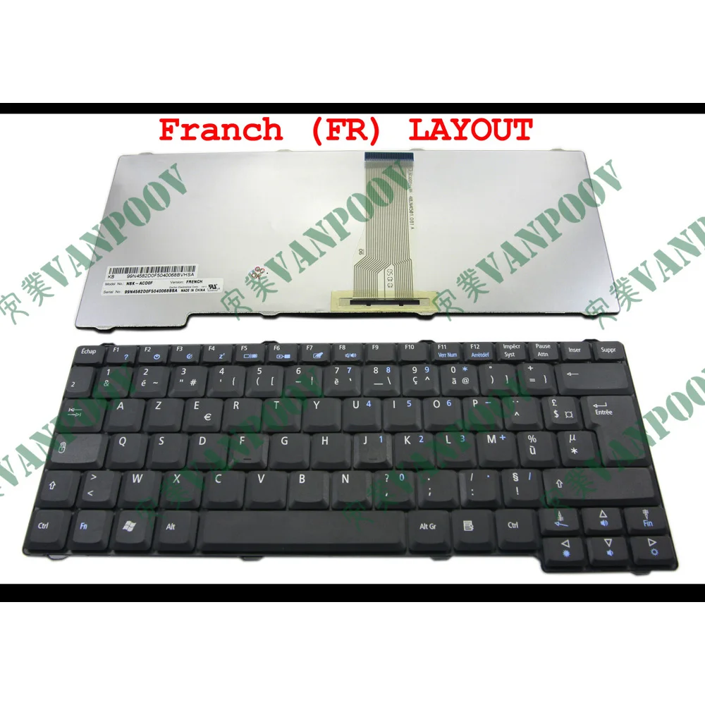 Новая клавиатура AZERTY для ноутбука Acer Travelmate 200 240 250 2000 2500 Aspire 1360 1500 1620 1660 3010 5010 French FR |