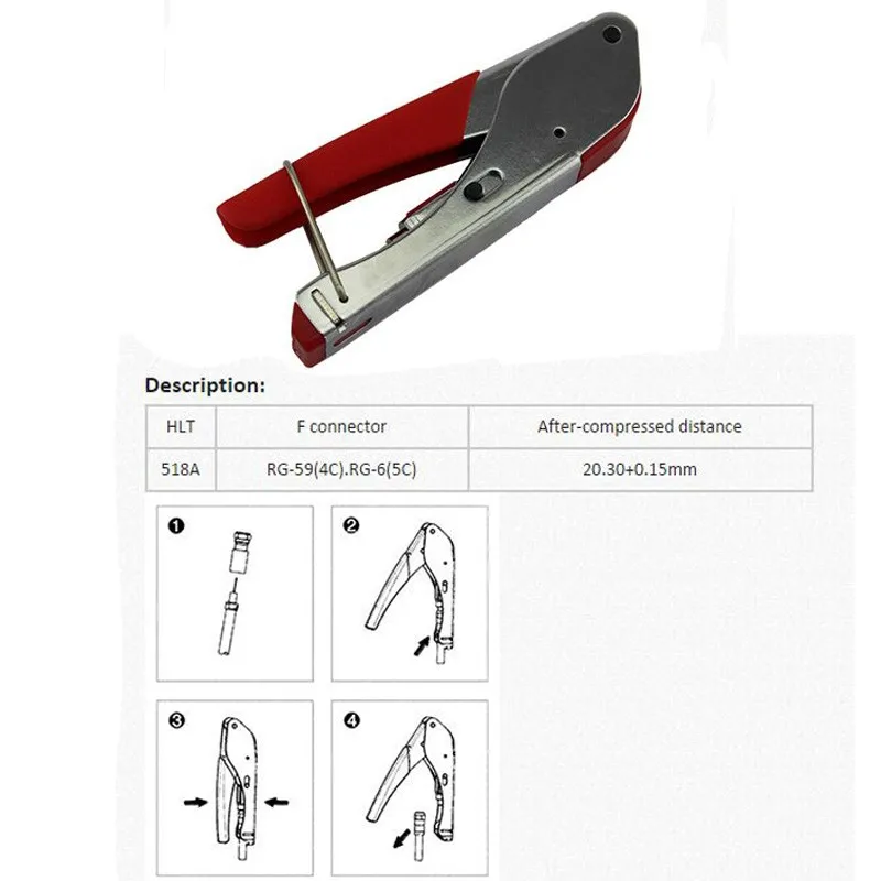 Flexsteel обжимной инструмент коаксиальный кабель инструмент Обжимной инструмент щипцы для коаксиального F Разъем RG6 кабель Alicate Terminador