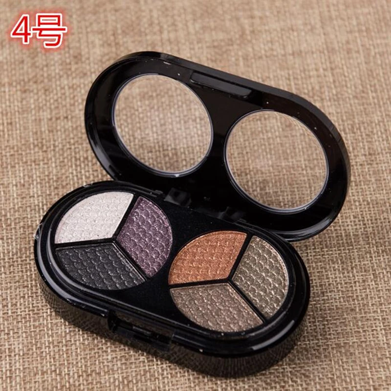 3d-тени для век 6 цветов блестящий перламутровый макияж диск макияжа стойкая вода
