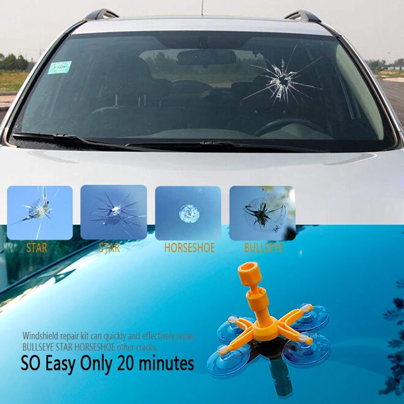 Sikeo Car Windshield Glass Scratch Repair Kits Window Tools Windscreen Crack Restore Screen Polishing Car-styling | Автомобили и