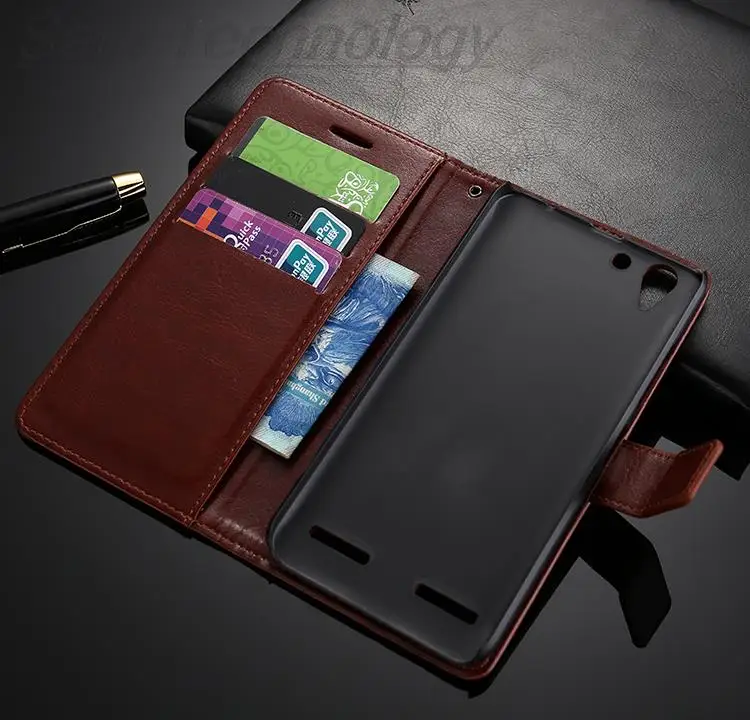 Чехол для Lenovo vibe k 5 кожаный флип-кейс Crazy horse lenovo k5 plus Роскошный чехол из