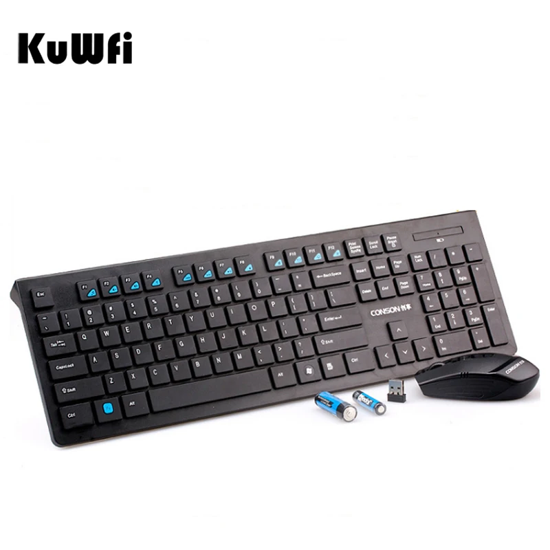 Ультра тонкая беспроводная клавиатура 2 4G + нано приемник для мыши портативная