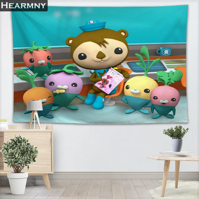 Гобелен HEARMNY Octonauts тканевый гобелен настенный для спальни гостиной одеяло йоги