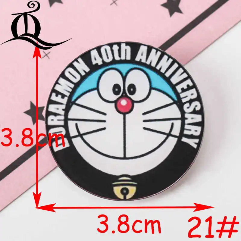 1 шт. микс Doraemon мультфильм один кусок акриловые значки Kawaii значки на рюкзак Значки для одежды Сумочка булавка брошь Z49 - Цвет: No21