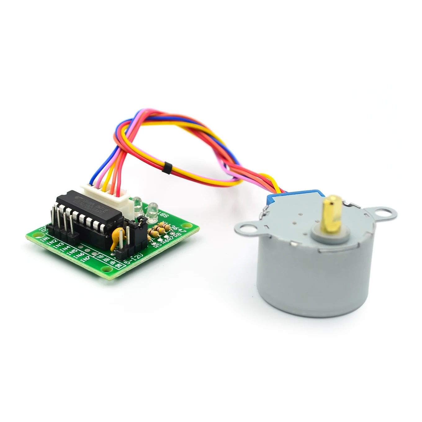 motor with module 5 в шаговый двигатель 28BYJ-48+ ULN2003 драйвер тестовый модуль для Arduino, микро мини электрический шаговый двигатель для PIC 51 AVR - Цвет: motor with module