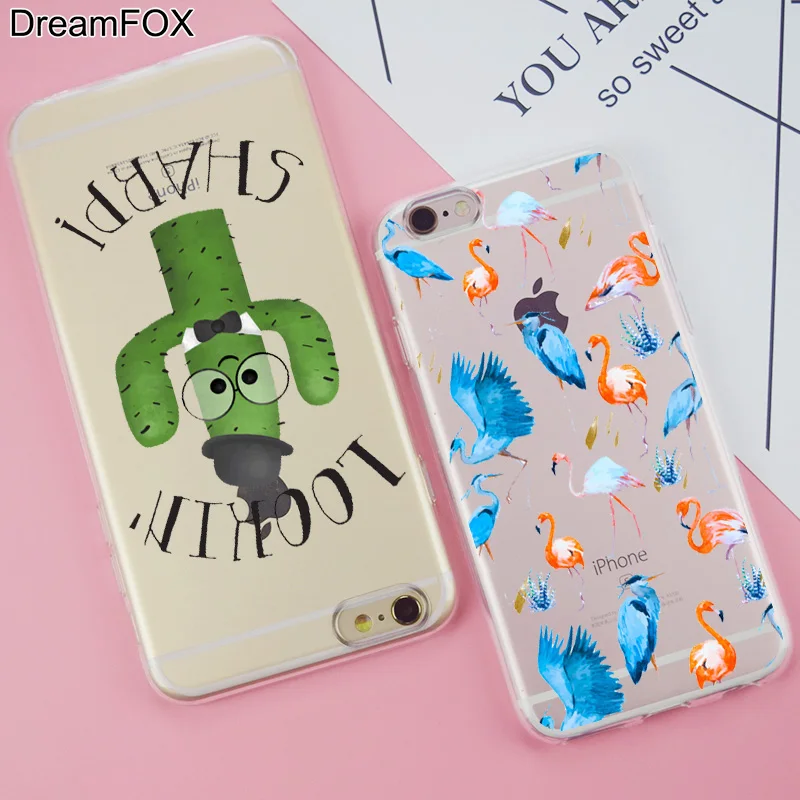 DREAMFOX K266 кактус листья Мягкий ТПУ силиконовый чехол для Apple iPhone 11 Pro X XR XS Max 8 7 6 6S Plus 5