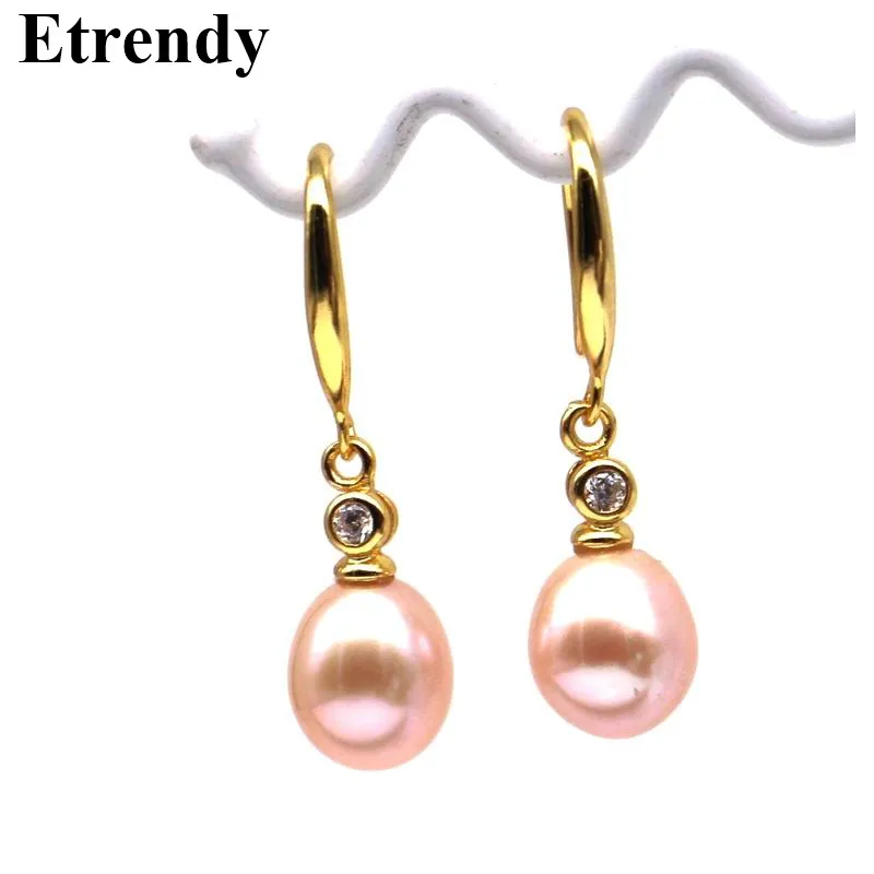 Etrendy Стерлингового Серебра 925 Natrual Жемчужные Серьги Для Женщин Bijoux Ювелирных
