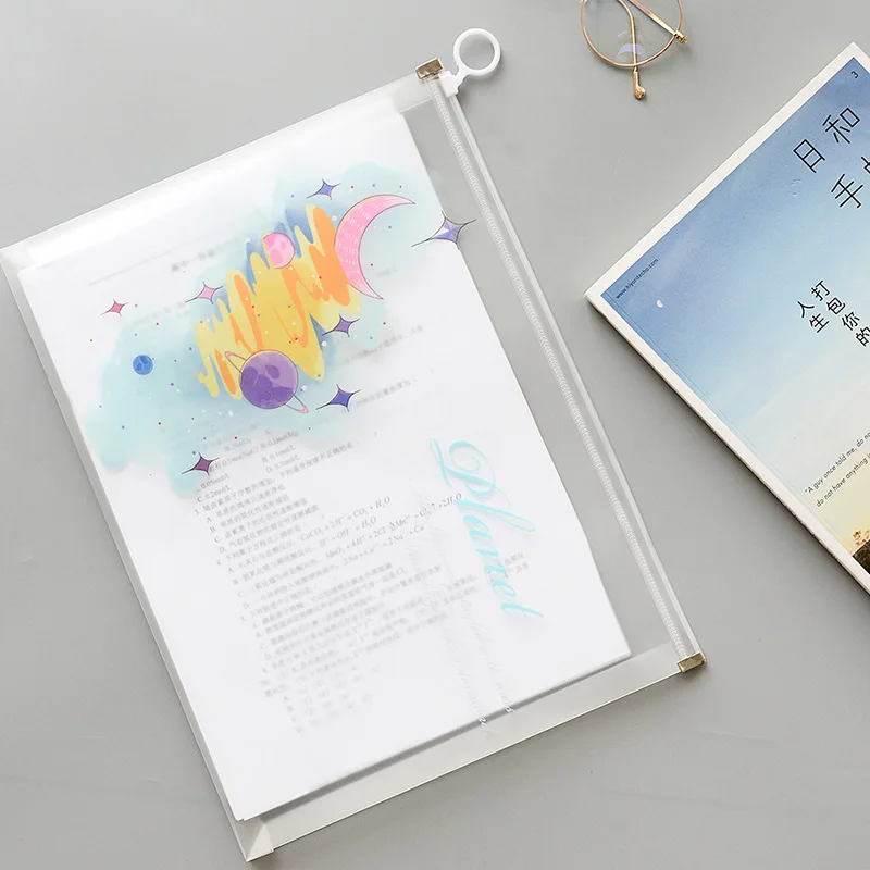1 шт. новая A4 Kawaii Розовая Кнопка Sakura офисная папка на молнии школьные офисные