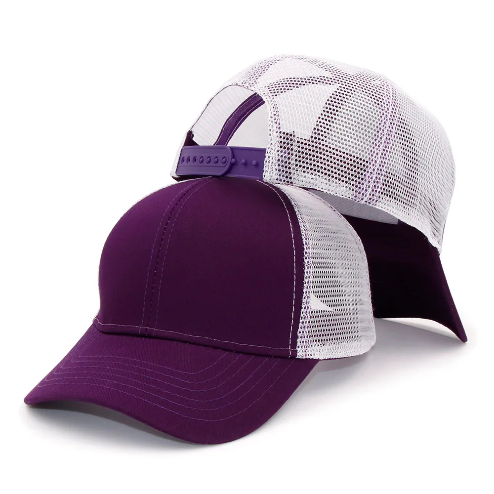 Purple-White KOEP тип, Повседневная однотонная хлопковая кепка для грузовика для женщин и мужчин, черная белая летняя бейсболка, крутая сетчатая бейсболка, кепки для папы - Цвет: Purple-White