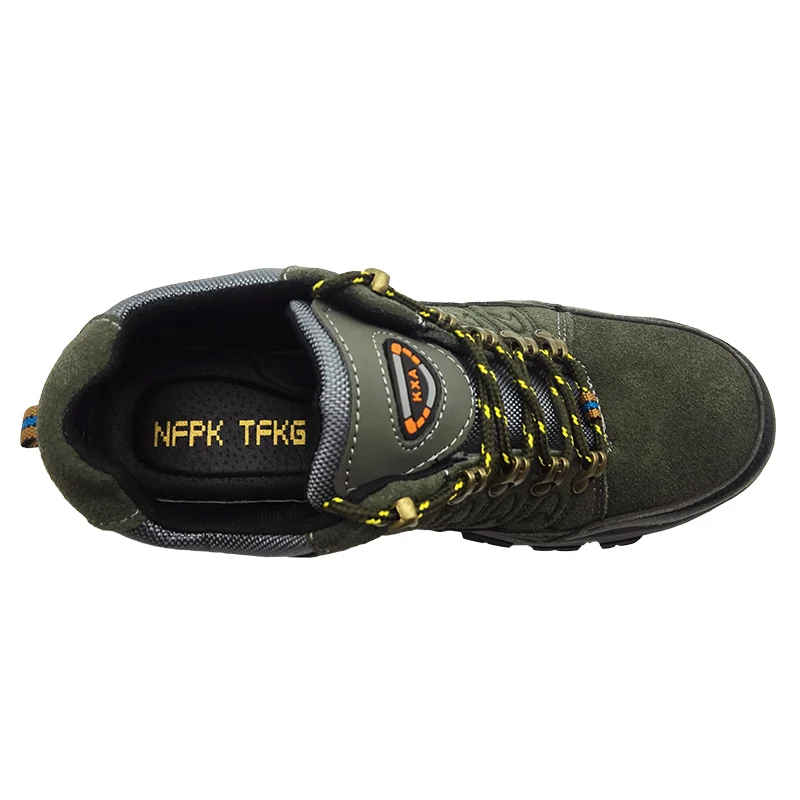 

plus size men soft leather steel toe cap working safety shoes tooling boots spring autumn breathable flats lace up protect male