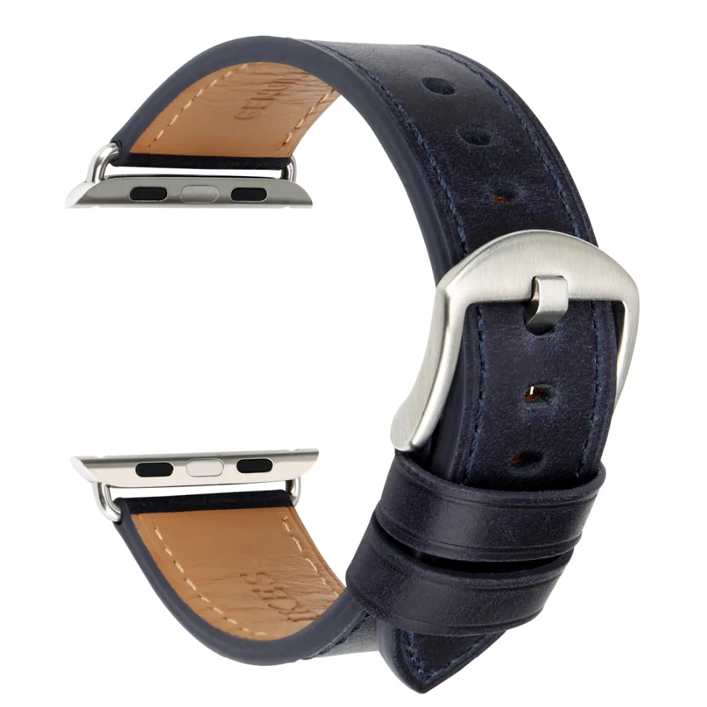 MAIKES аксессуары для часов Apple Watch Band 44 мм 40 из натуральной кожи iWatch ремешок 42 38