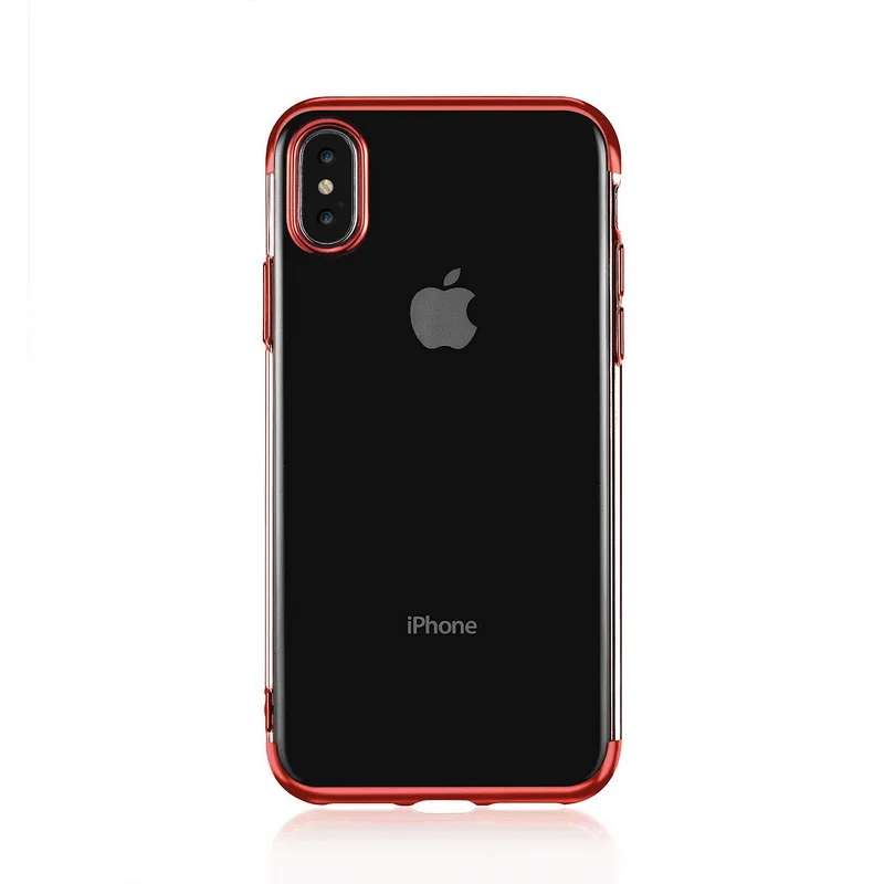 Для iphone XS XR MAX TPU мягкая оправа прозрачная задняя силиконовая чехол для 7 8 plus на 5 5S