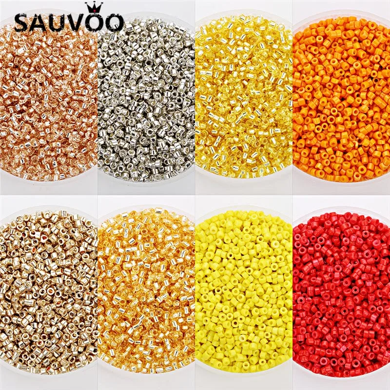 SAUVOO 2800 шт./лот 8 цветов стеклянные бусины 1 мм разделительные объемные ручной