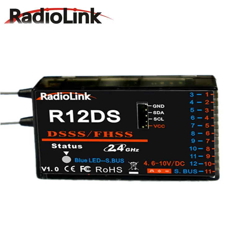 Радиоприемник R12DS 2 шт. 12 каналов 4 ГГц передатчик at9 AT9S AT10 Аэрофотосъемка