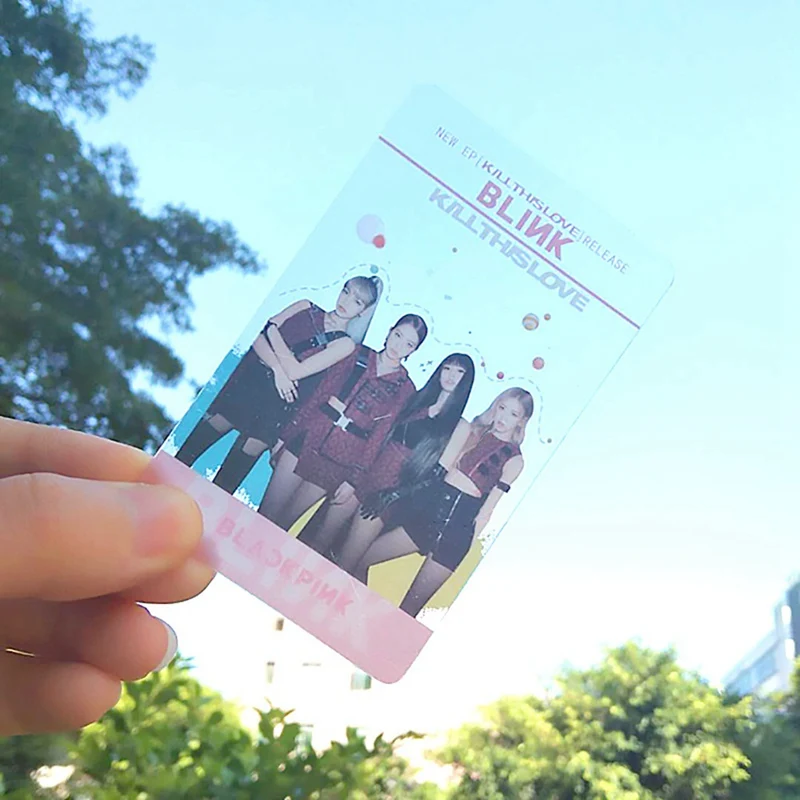 5 шт./компл. Blackpink альбом убить любовь Фотокарта Kpop Прозрачный Карты женские группе Star DIY Бумага карта с фотографией для любителей подарки
