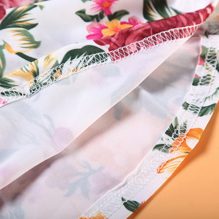 Детская летняя одежда в европейском и американском стиле с цветочным рисунком +