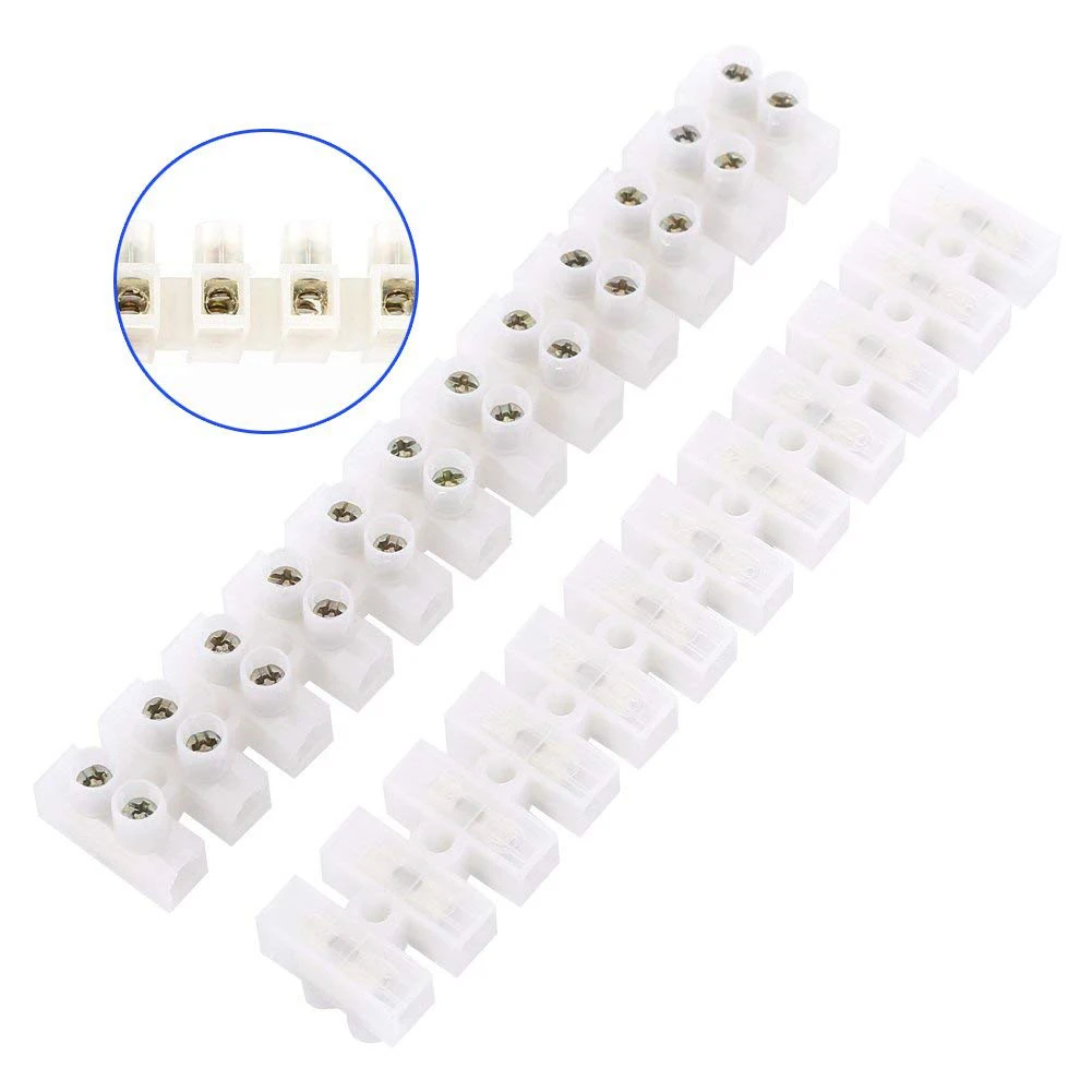 SHGO-5pcs 380V 400V 60A двойная строка дорожка 12 позиций Винтовые клеммы Электрический