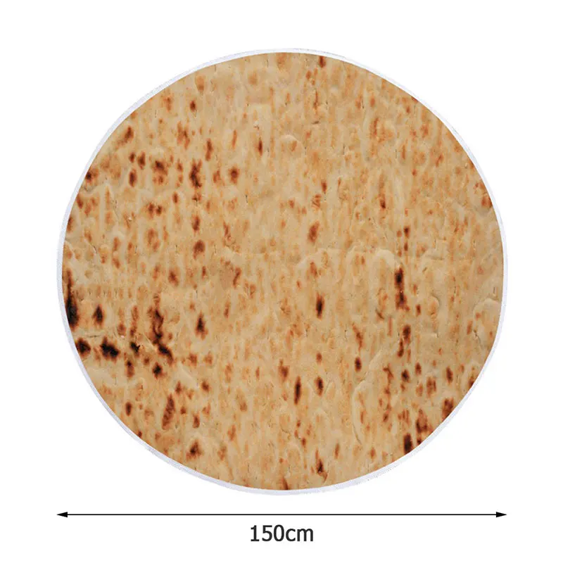 Fiber 150cm Одеяло Tortilla, комфортное одеяло для еды, одеяло для закусок, одеяло с узором Tortilla, квадратная форма для автомобиля, офиса - Цвет: Fiber 150cm