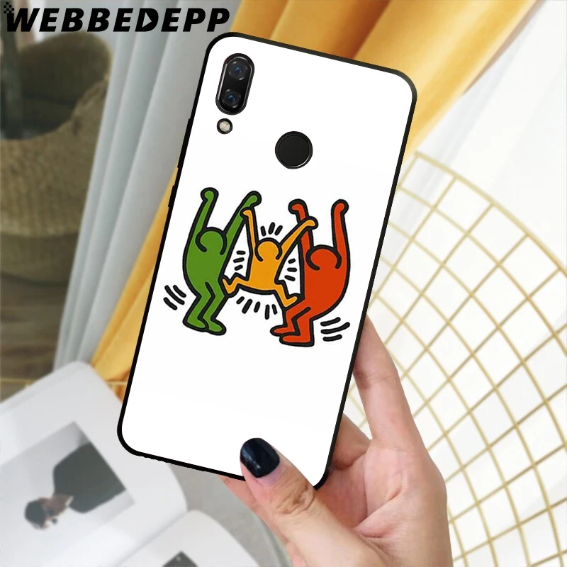 WEBBEDEPP Keith Haring Soft TPU Case Cover for Xiaomi Redmi GO Note 4 4X 5 6 pro 5A Prime 7 Pro | Мобильные телефоны и