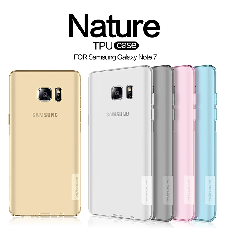 Для Samsung Galaxy S7/S7 Edge и Примечание 7 чехол Nillkin Nature прозрачный мягкий Силиконовый ТПУ