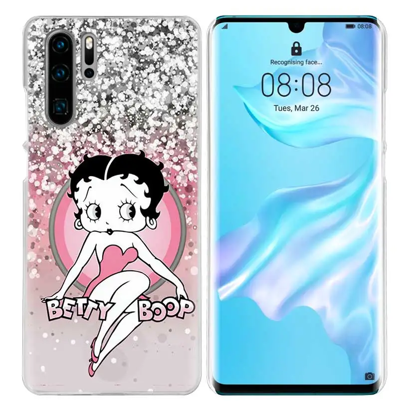 Розовый сексуальный чехол Betty Boop для huawei P20 P30 P Smart Nova 4 3i P10 P9 P8 mate 10 20 lite Pro Mini жесткий чехол для телефона pc - Цвет: 02