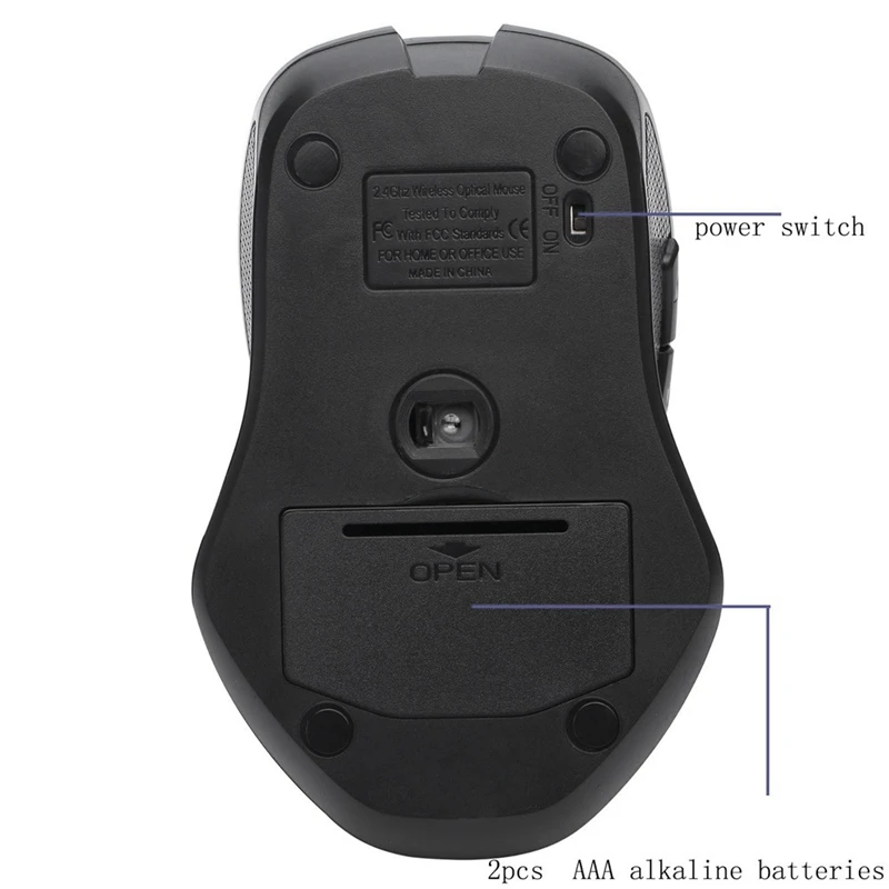 Беспроводная мышь Bluetooth 3,0 6D 1600 точек/дюйм для ПК оптическая игровая мышь без батареи черный пластик