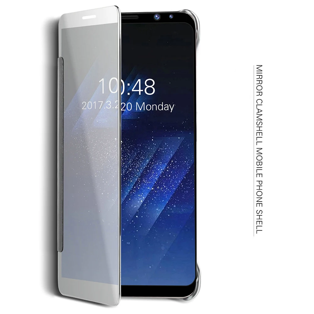 Гальваническим Зеркало флип чехол для Xiaomi Redmi Note 4 4X 5A кожаный роскошный вид окна
