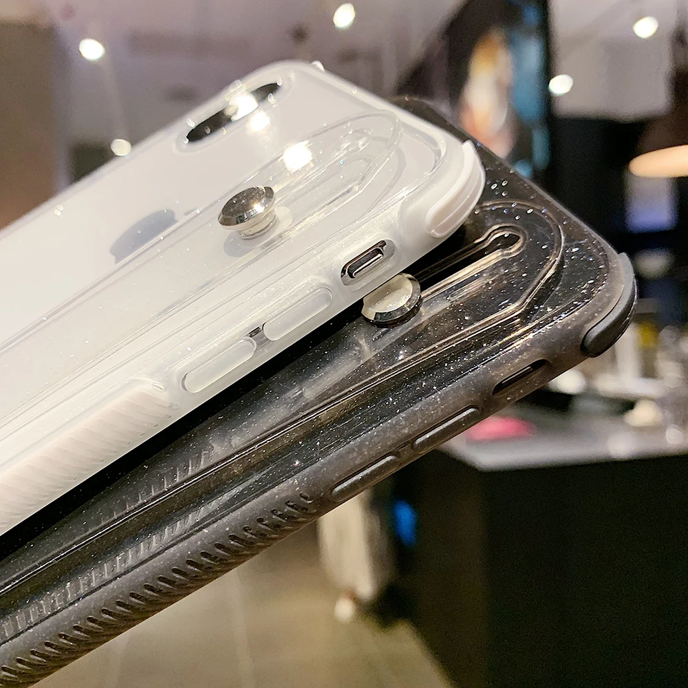 Блестящий чехол с порошковым блеском для iPhone 13 12 11 XR XS Max 7 8 Plus прозрачный мягкий
