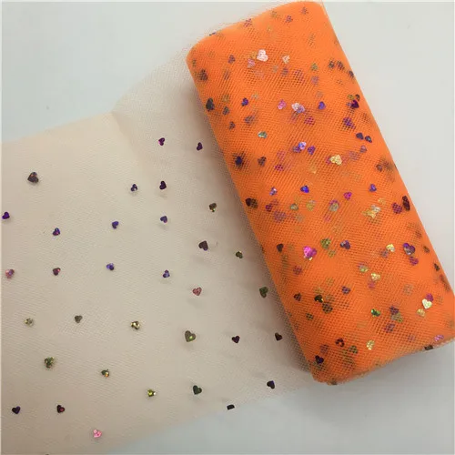 I09 light orange Блестящий тюль из органзы в рулоне 15 см, 10 ярдов, яркие прозрачные марлевые элементы для свадьбы, Нового года, украшения, принадлежности для дня рождения - Цвет: I09 light orange