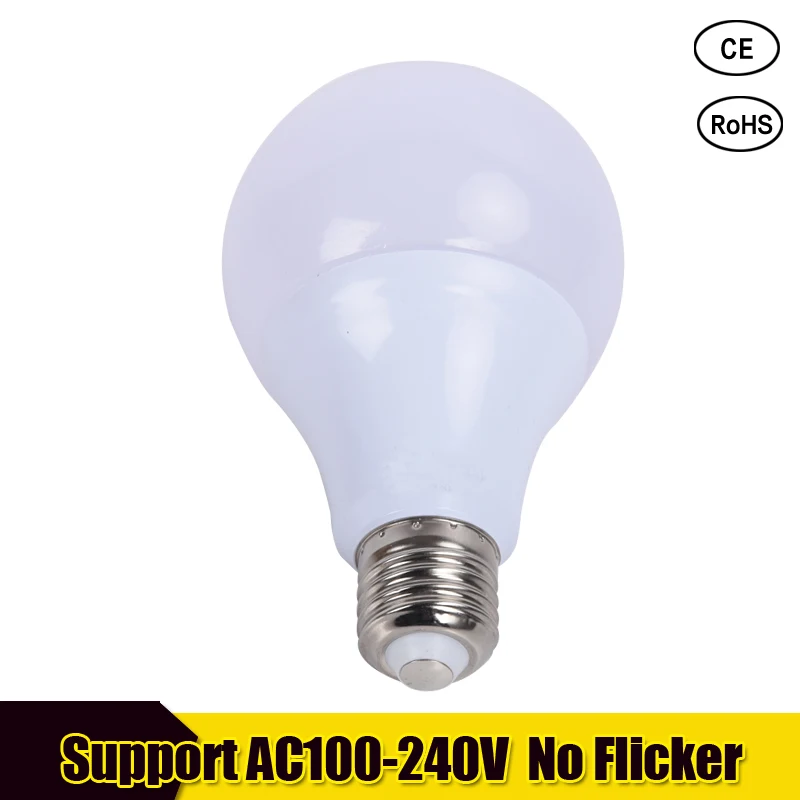Светодиодная лампочка E27 3 Вт 5 7 9 12 15 18 SMD 2835 светодиодсветильник с реальной
