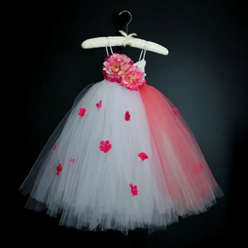 Wedding Flower Girl Dresses Tulle Party Kids Floral Princess Tutu Dress Photography Theme Children Clothing | Детская одежда и