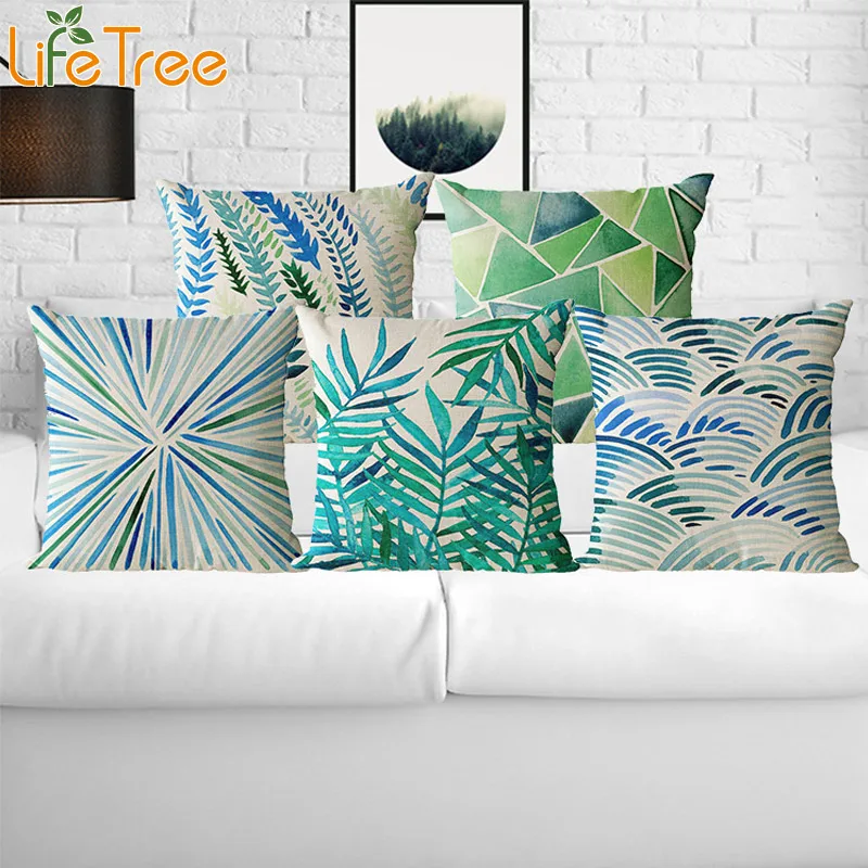 Чехол для диванной подушки с принтом тропических растений|cushion cover|decorative cushion
