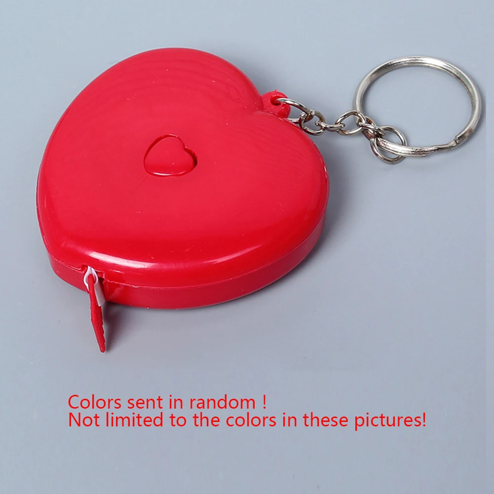 Random Color 150 см мини маленький в форме сердца лента измерительная пленка высокого качества tapeline милый метр лента аксессуар инструмент портного линейка 3 цвета - Цвет: Random Color