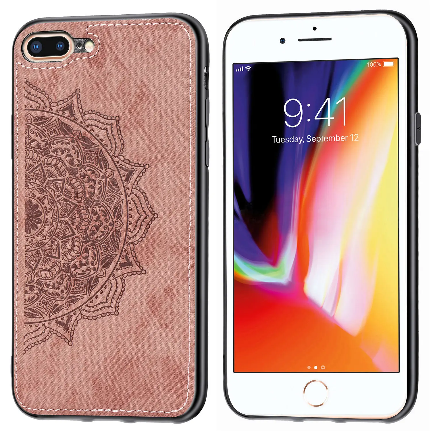 Роскошные ткань текстура противоударный телефон чехол для iPhone 8 Coque 7 6s 6 Plus