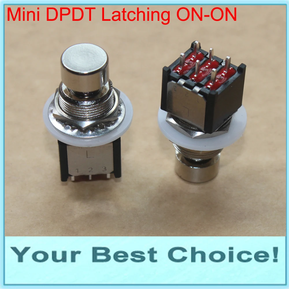 5 шт./лот педаль DPDT для гитары кнопка включения/выключения PCB Lug|dpdt push button switch|dpdt foot