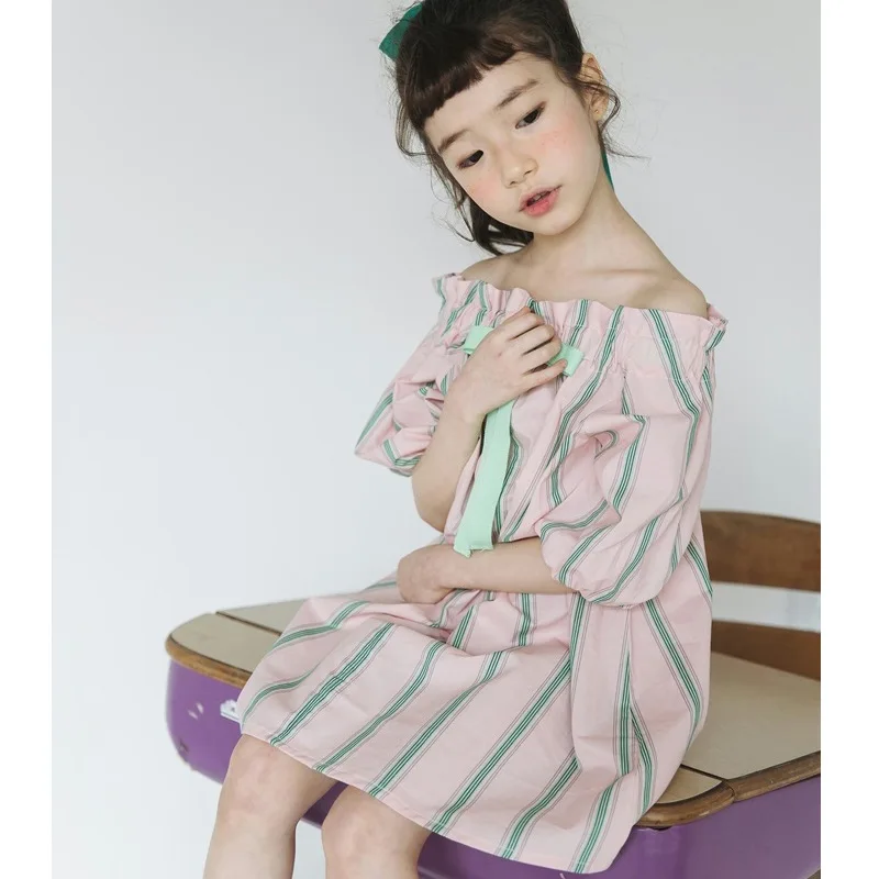 lantern sleeve dot loose kids party dress for girls cotton bow baby dresses clothing summer 2018 princess clothes | Детская одежда и