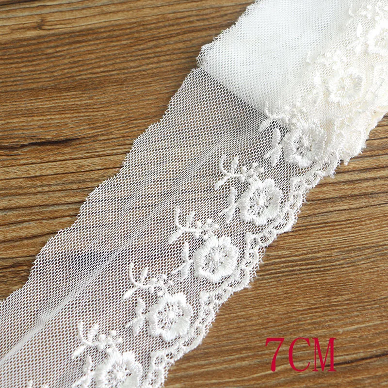 2yard 7-16cm White Lace Ribbon Handmade Trim Patchwork Material DIY Garment Sewing Accessories | Дом и сад
