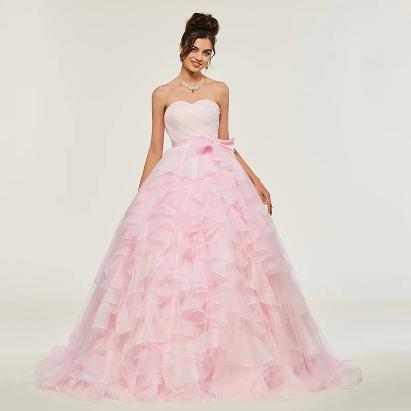 Женское бальное платье без рукавов с оборками|ball gowns quinceanera dresses|quinceanera dressesformal dresses
