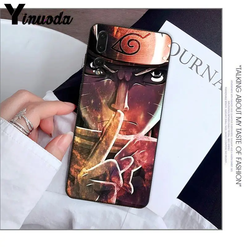 Умный чехол Yinuoda Naruto черный мягкий для телефона Huawei P9 P10 Plus Mate9 Mate10 Lite P20 Pro Honor10 View10 |