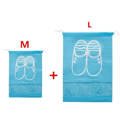 Skty Blue 2 шт./компл. Путешествия Рюкзак Drawstring рисовать сумка Чемодан женская обувь нижнее бельё для девочек носки хранения Организатор защиты хранения пакет доска аксессуары - Цвет: Skty Blue