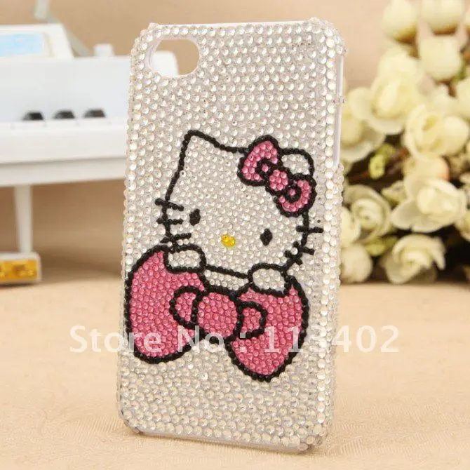 dazzling!diamond peafowl case for iphone4.4S high quality |