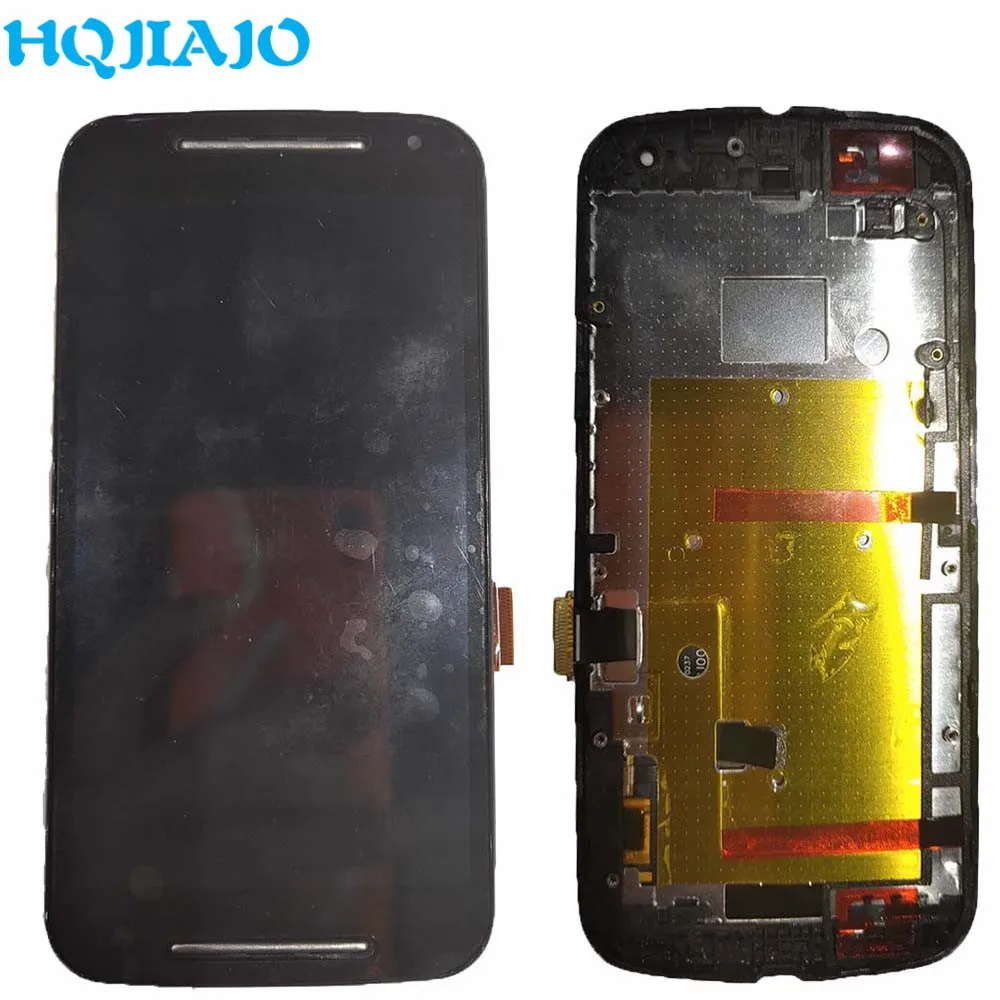 

5Piece LCD Display For Motorola MOTO G2 LCD Display Touch Screen Digitizer For Moto G 2nd G+1 XT1063 XT1069 XT1068 With Frame