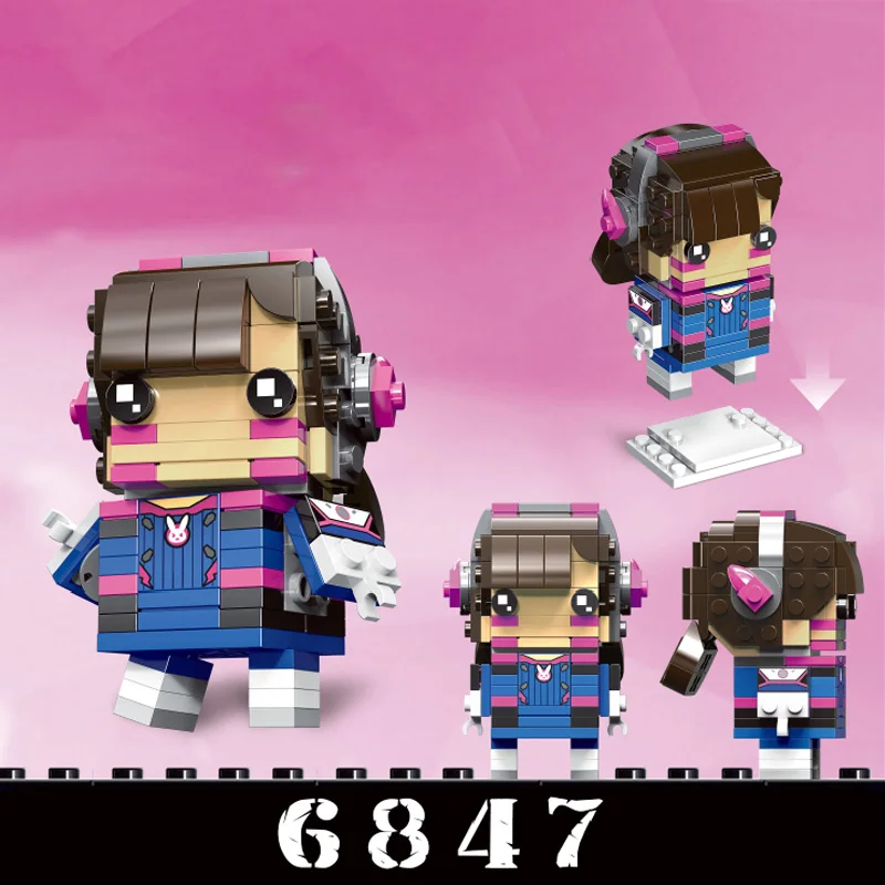2019 Новое поступление 76 Genji Widowmaker D.Va Квадратная Головка Brickheadz строительные блоки