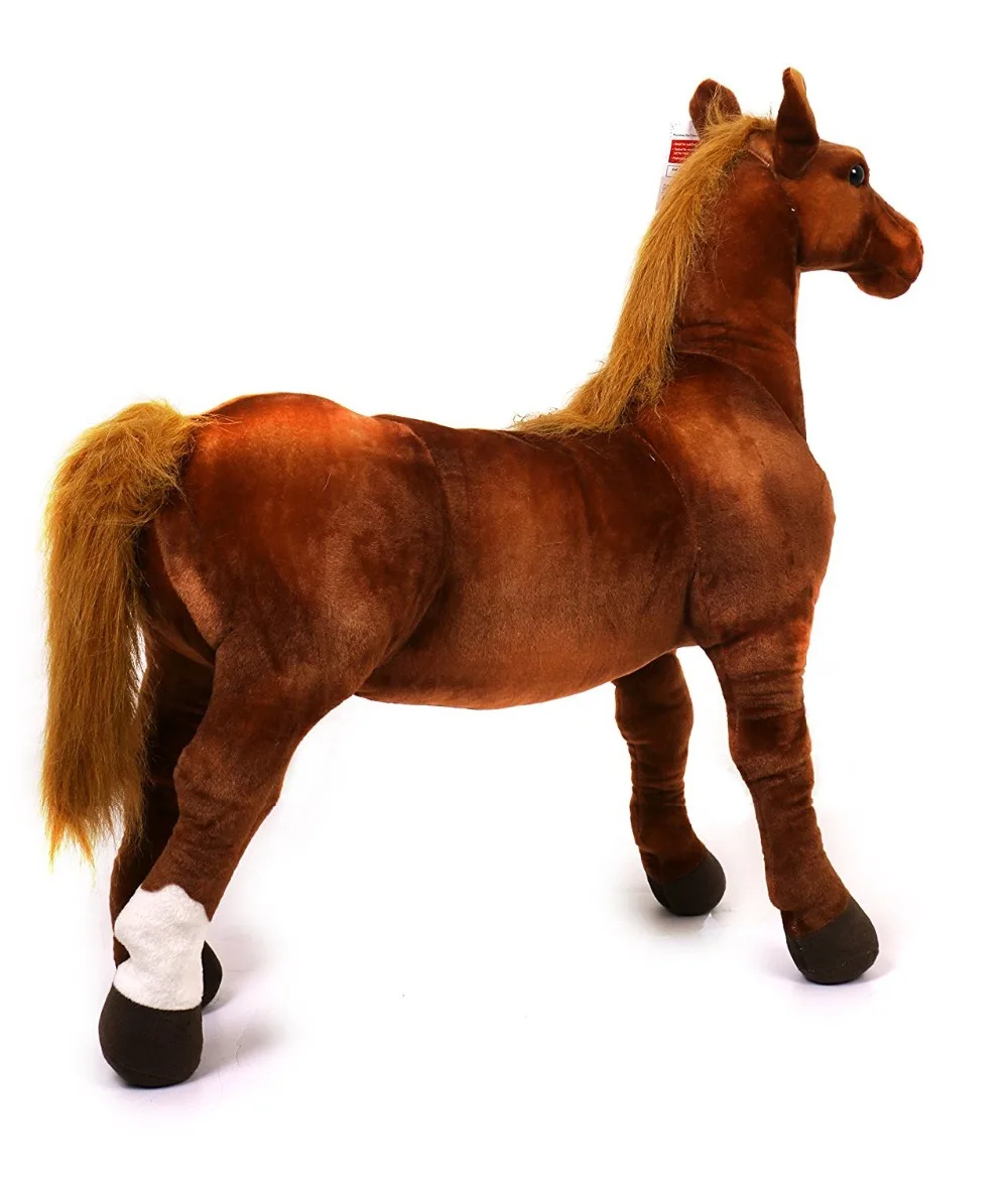 Thorsten the Thoroughbred Horse | Плюшевый пони с набивным животным Gfit для детей домашнее