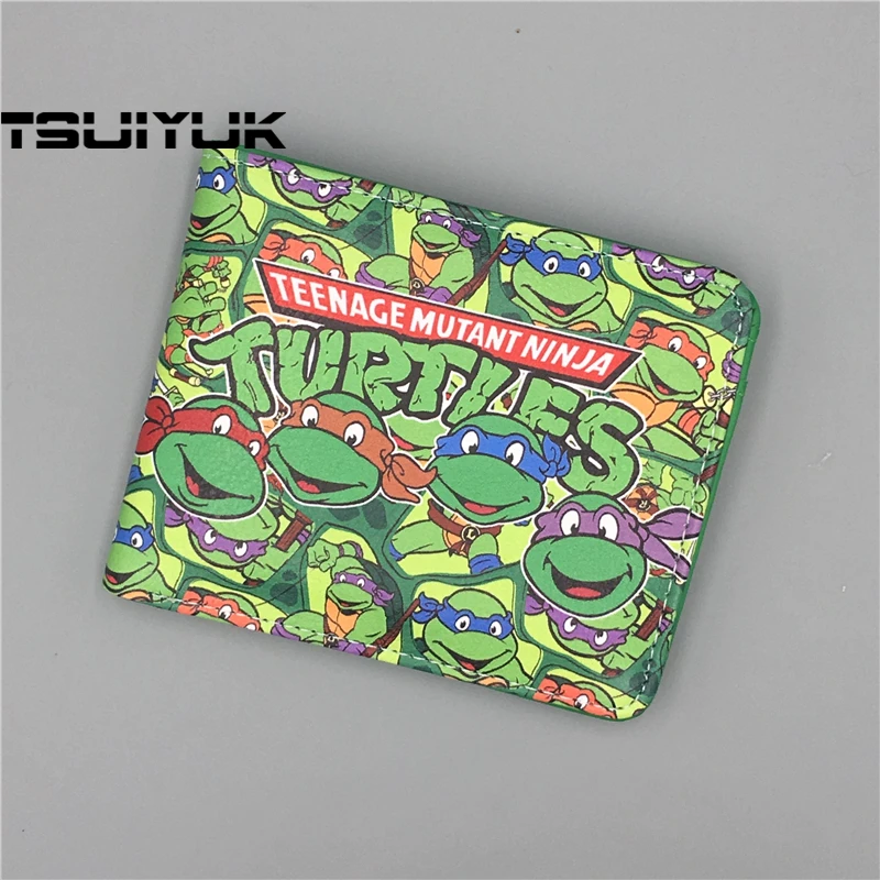 Хит продаж аниме Черепашки-ниндзя TMNT кошельки зажим для денег кошелек детский