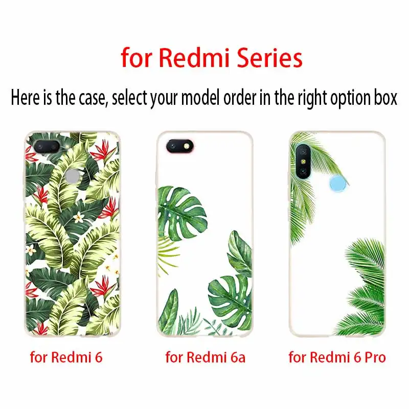 Мягкий чехол С КАКТУСОМ банановыми листьями для Xiaomi Redmi Note 10 9 8 7 6 5 Pro Max 10S 9S 9T 8T