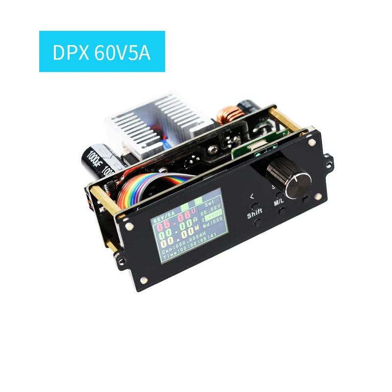 6005S USB Связь постоянного DC-DC Напряжение текущий понижающий Питание понижающий Напряжение преобразователя вольтметр с алюминиевой крышкой, 50В 5A 12 V