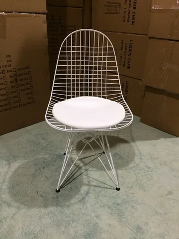 Мебель для столовой Charles Wire, минималистичный Современный модный стул для столовой, железные стулья, Полиуретановая подушка с порошковым покрытием