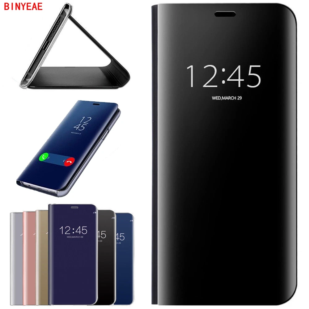 Умный зеркальный флип-чехол для Huawei P20 Mate 20 Lite Pro P10 Honor 10 8X 9 Nova 3 3i P Smart Plus Y7 Y6 2018 Y9 2019